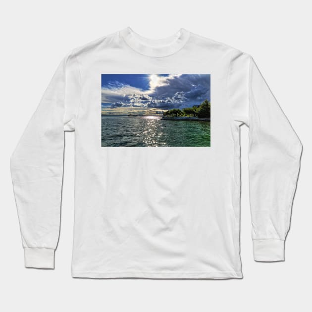 Lake Constance Upcoming Thunder Storm Long Sleeve T-Shirt by holgermader